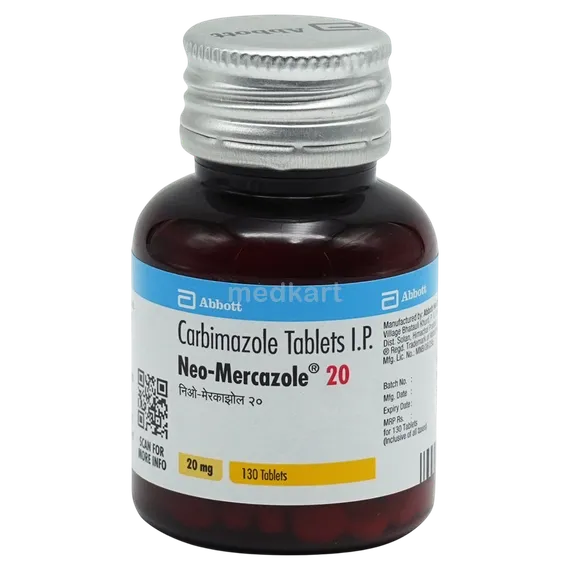 neo mercazole 20mg tablet 130's